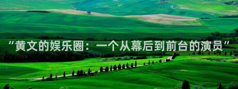 伟德国际19463官网：“黄文的娱乐圈：一个从幕后到前台的演员”