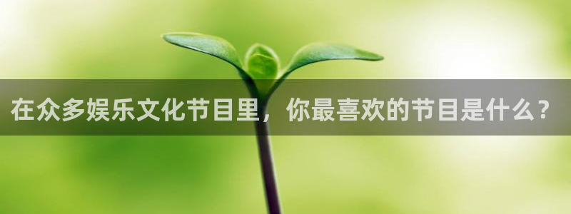 伟德国际1946体育代理申请流程：在众多娱乐文化节目里，你最喜欢的节目是什么？