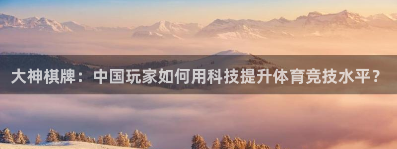 伟德国际1946登录注册：大神棋牌：中国玩家如何用科技提升体育竞技水平？