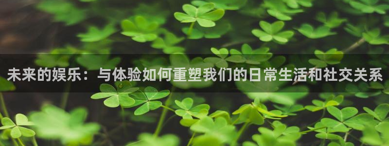 伟德国际1946主管：未来的娱乐：与体验如何重塑我们的日常生活和社交关系